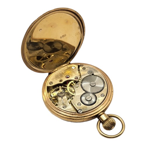 41A - AN EARLY 20TH CENTURY 9CT GOLD GENT’S POCKET WATCH
The open face with arabic number markings and sec... 