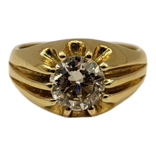 43A - A VINTAGE 18CT GOLD AND 1.69CT DIAMOND SOLITAIRE RING
The single round cut diamond in a claw setting... 