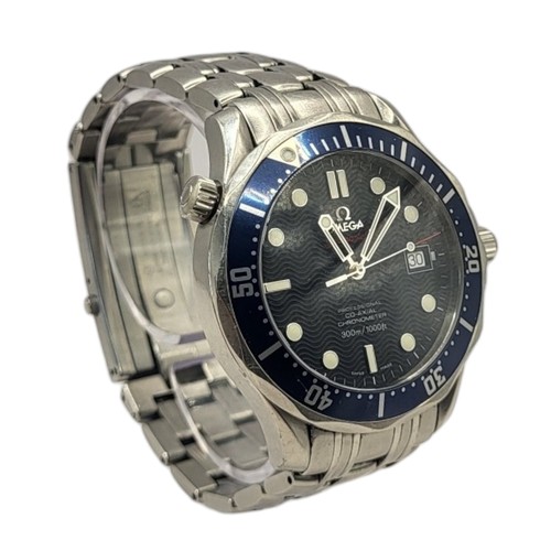 123A - OMEGA, SEAMASTER PROFESSIONAL, A GENT’S STAINLESS STEEL WRISTWATCH
Blue enamel bezel, blue tone text... 