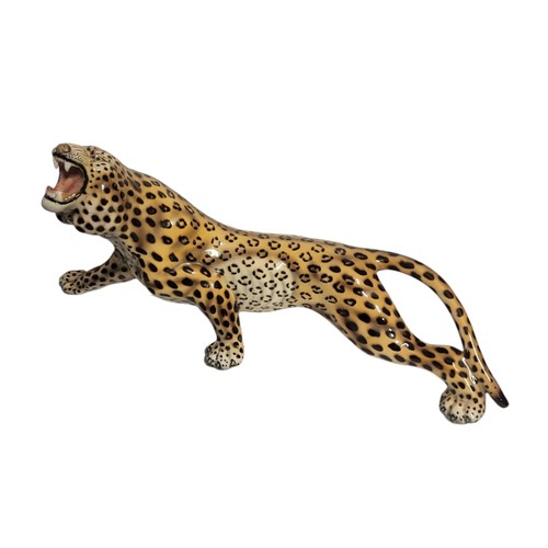 232A - A 1970'S ITALIAN DESIGN SEMI PORCELAIN MODELS OF SUB SAHARAN AFRICA CHEETAH 
Worlds fastest mammal o... 