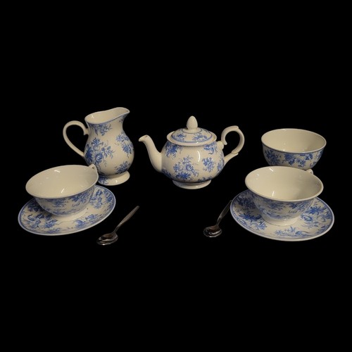 408 - WHITTARD OF CHELSEA, A VINTAGE PORCELAIN BREAKFAST TEA SET
Comprising a teapot, sugar basin and two ... 