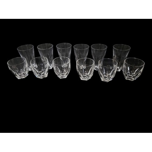 428 - A SET OF SIX WATERFORD LEAD CRYSTAL CUT GLASS TUMBLERS
Bucket bowls, cut body panels of plain design... 