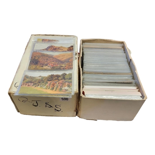 500 - A COLLECTION OF APPROXIMATELY 250 EARLY 20TH CENTURY QUINTON POSTCARDS
Mainly landscapes, all indivi... 