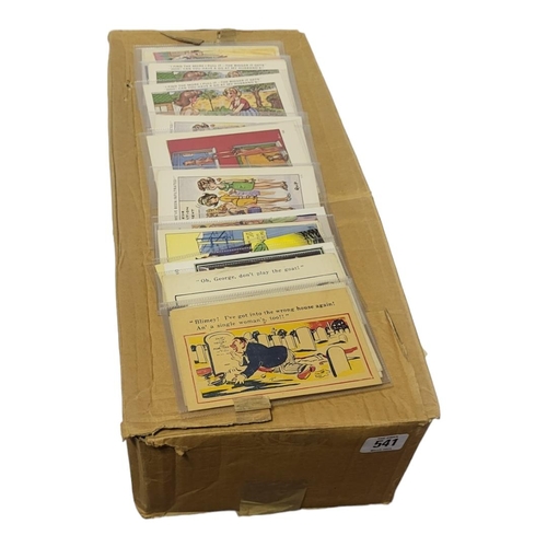 541 - A SINGLE TABLETOP DRAWER OF APPROX 400 EARLY/MID 20TH CENTURY COMICAL POSTCARDS
In individual transp... 