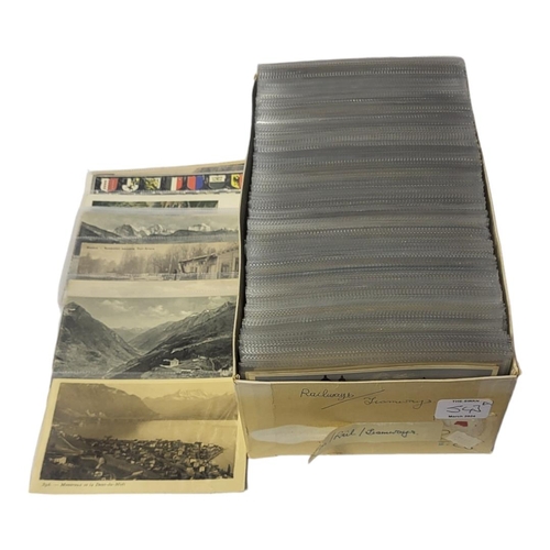 543A - A BOX CONTAINING APPROX 300 EARLY 20TH CENTURY AND LATER POSTCARDS
European trains and trams, in ind... 