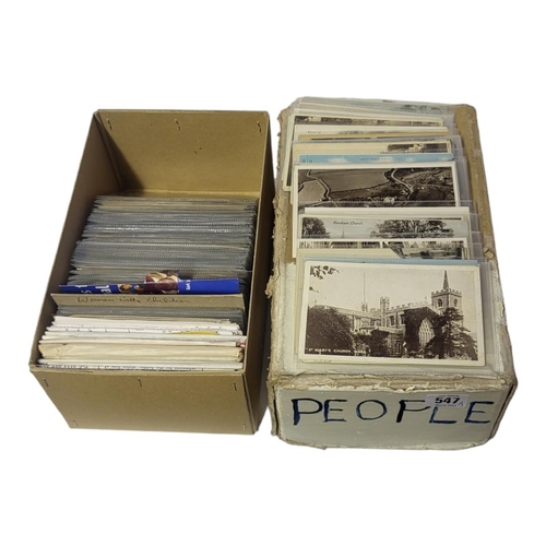 547 - THREE BOXES CONTAINING APPROX 750 EARLY 20TH CENTURY POSTCARDS
Family and individual portraits in tr... 