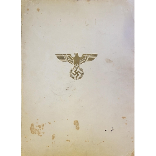 550 - A GERMAN WWII ARMY PRESENTATION DOCUMENT
Translates 'In the name of The German people I lend Tye Mer... 