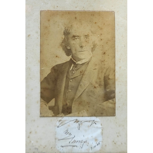 611 - SIR HENRY IRVING, 1838 - 1905, PORTRAIT PHOTOGRAPH
With hand signed cut signature, dated 7/10/05 (a ... 