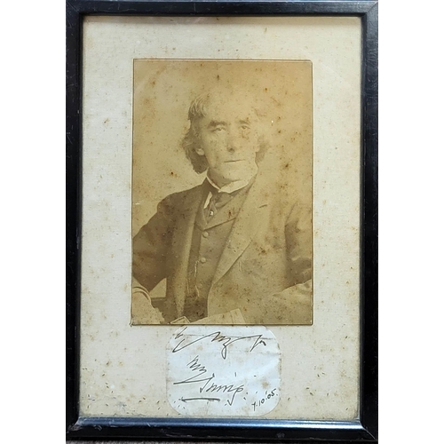 611 - SIR HENRY IRVING, 1838 - 1905, PORTRAIT PHOTOGRAPH
With hand signed cut signature, dated 7/10/05 (a ... 