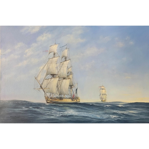 619 - NEIL FOGGO, B. 1943, OIL ON CANVAS
Chasing Hermione, signed lower left. 
(51cm x 76cm)

N.B. Neil Fo... 