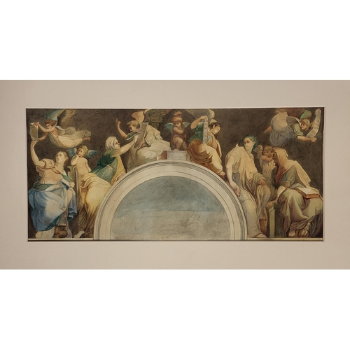 622 - ATT: CESARE MARIANNECCI, 1819 - 1894, WATERCOLOUR ON PAPER AFTER RAPHAEL AND WORKSHOP, RAFFAELLO SAN... 