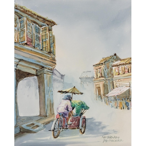 644 - ABU BAKER IBRAHIM, MALAYSIAN, 1925 - 1977, FOUR WATERCOLOURS
Depicting Malaysian views, mounted, sig... 