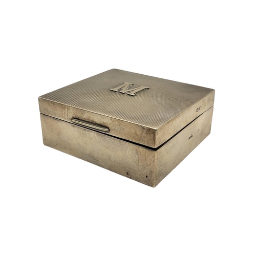 12A - ASPREY OF LONDON, AN ART DECO HALLMARKED SILVER MOUNTED LADIES' CIGARETTE BOX AND COVER, CIRCA 1939
... 