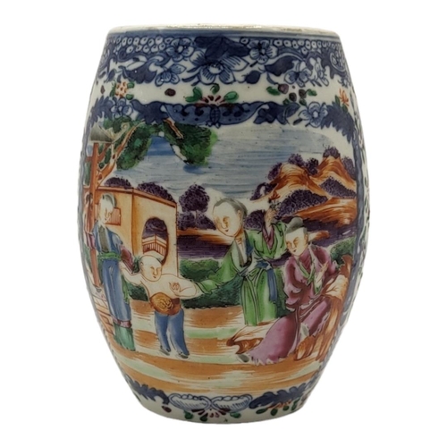 208 - AN 18TH CENTURY CHINESE FAMILLE ROSE QIANLONG PERIOD, 1736 - 1795, CANTON EXPORT HARD PASTE PORCELAI... 