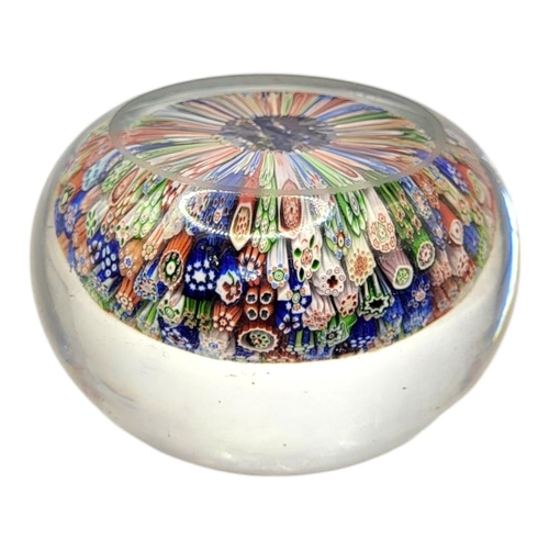 214 - A MID 19TH CENTURY BACCARAT 1847 CLOSEPACK 'CHURCHWEIGHT', with Millefiori gridel silhouette canes &... 