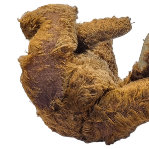 222 - STEIFF, A RARE EARLY 20TH CENTURY 'CINNAMON' TEDDY BEAR
Having central seam construction, black butt... 