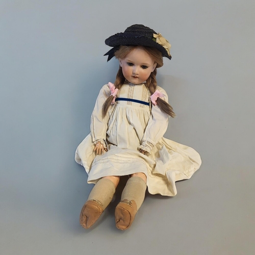 327 - ARMAND MARSEILLE, BISQUE HEAD BABY DOLL, CIRCA 1890 - 1900
Five piece jointed composition body, glas... 