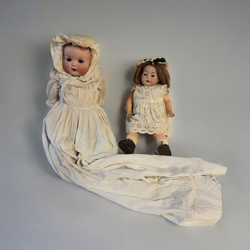 332 - ARMAND MARSEILLE, BISQUE HEADED BEBE DOLL 
Five piece jointed composition body, glass open and close... 