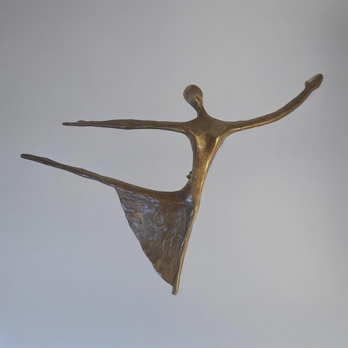 342 - A 20TH CENTURY BRONZE SCULPTURE OF A BALLET DANCER
Contemporary form with elongated li ba.
(approx 4... 