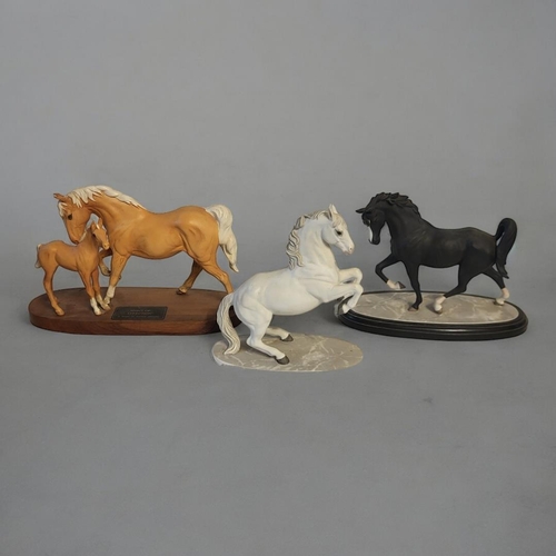 378 - SPIRIT OF AFFECTION BY BESWICK POTTERY GROUP OF TWO HORSES
Along with Brooks & Bentley Parian porcel... 