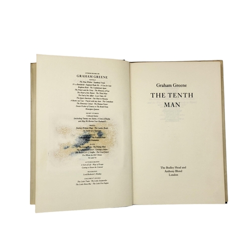 403 - GRAHAM GREENE, TENTH MAN, 1985, BODLEY HEAD, CUT SIGNATURE TO HALF TITLE
D/J worn., marked verso of ... 