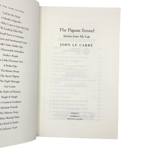 404 - JOHN LE CARRÉ, THE PIGEON TUNNEL, SIGNED TO TITLE
Dust jacket with some shelf wear.