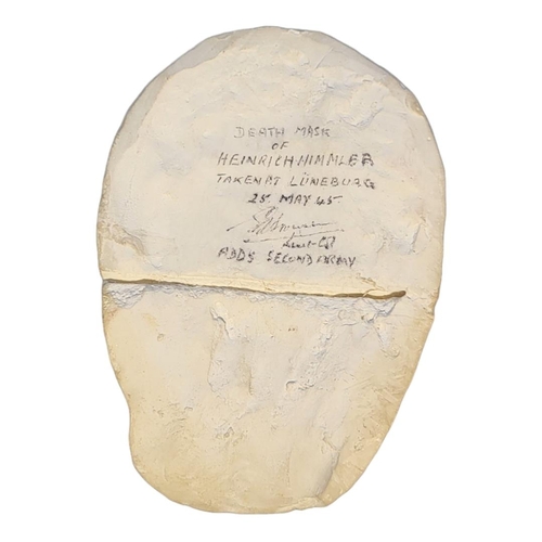 527 - HEINRICH HIMMLER, 1900 - 1945, A GERMAN PLASTER CAST DEATH MASK
Marked in pen to reverse 'Death Mask... 