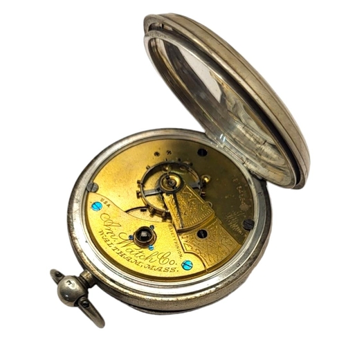 7 - WALTHAM, AN EARLY 20TH CENTURY SILVER POCKET WATCH
Subsidiary seconds dial and key wound mechanism, ... 