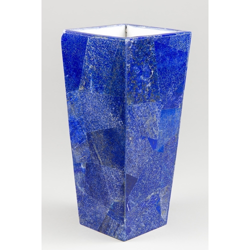 151 - A LAPIS LAZULI VASE.
(h 30cm) Condition report: Small chip to top.