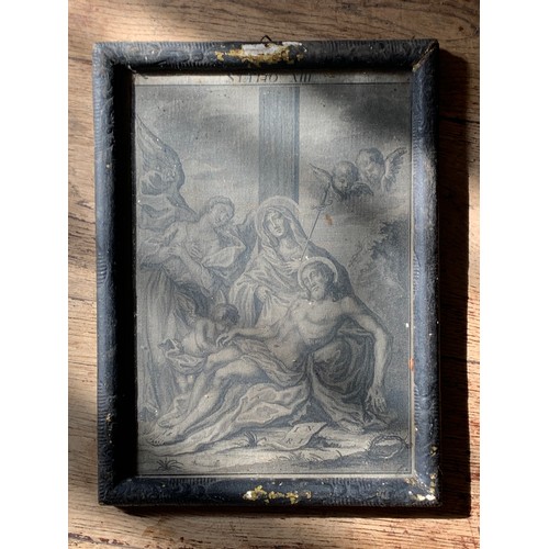 181 - A RARE 18TH/19TH CENTURY FRAMED SET OF ENGRAVINGS OF THE 14 STATIONS OF THE CROSS, DEPICTING THE CRU... 