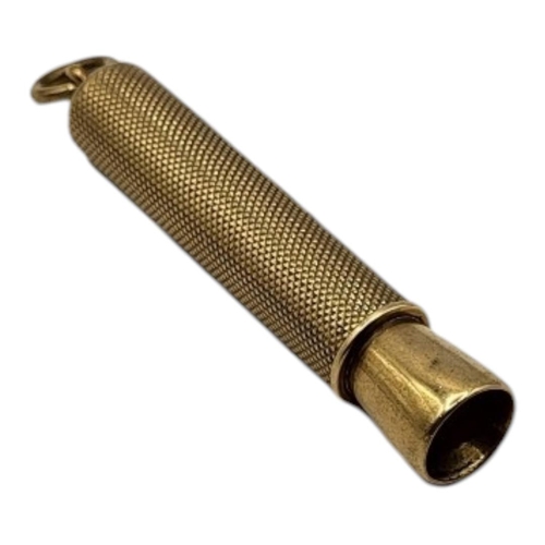 1 - SAMPSON AND MORDAN, A VINTAGE 9CT GOLD CIGAR PUNCH
Having engine turned decoration.
(approx 5.5cm)

... 