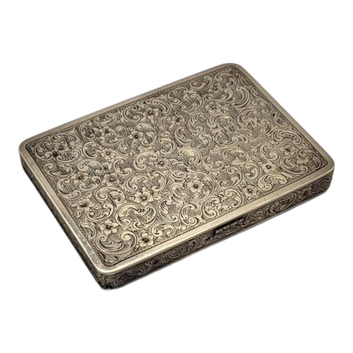 129 - AN UNUSUAL EARLY 20TH CENTURY CONTINENTAL SILVER CIGARETTE CASE
Having two spring loaded doors, engr... 