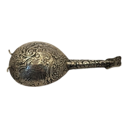 137A - A 19TH CENTURY CONTINENTAL SILVER NOVELTY MANDOLIN
Having an embossed design of a child fishing.
(Ap... 