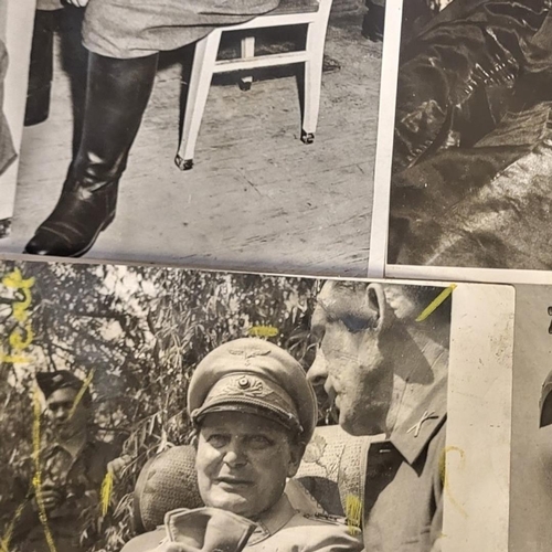 142 - WWII INTEREST, A GROUP OF SIX PRESS PHOTOGRAPHS OF HERMANN GOERING
Including his mugshot at the time... 