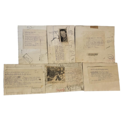 142 - WWII INTEREST, A GROUP OF SIX PRESS PHOTOGRAPHS OF HERMANN GOERING
Including his mugshot at the time... 