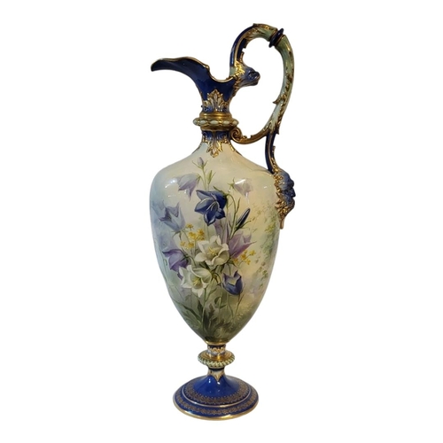 164 - ROBERTS FOR ROYAL WORCESTER, CELLINI PATTERN STYLE, RENAISSANCE SHAPED PORCELAIN EWER, CIRCA 1901
An... 