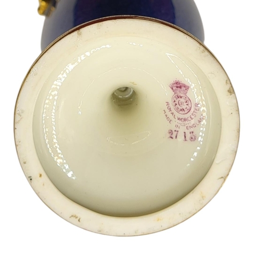 167 - ROYAL WORCESTER, A PAIR OF BONE CHINA LIDDED CABINET VASES AND COVERS, CIRCA 1930
Coloured enamels w... 