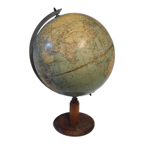 250 - PHILIPS & SON LTD OF FLEET STREET, AN EARLY 20TH CENTURY GEOGRAPHICAL STANDARD TERRESTRIAL GLOBE, CI... 