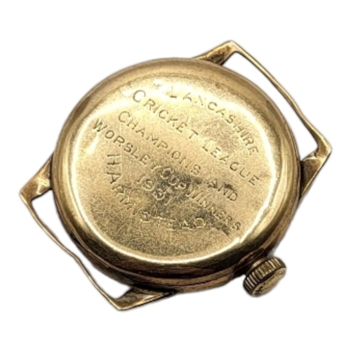 38 - WALTHAM, AN EARLY 20TH CENTURY 9CT GOLD GENT’S WRISTWATCH
Having red twelve markings and subsidiary ... 