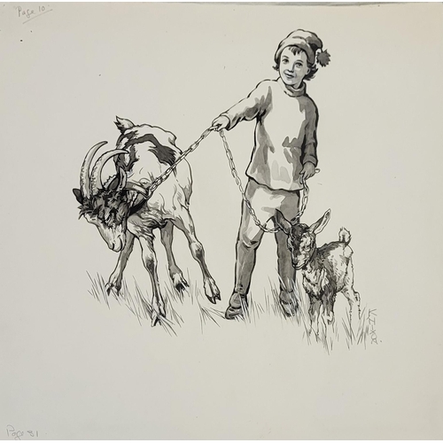 432 - KAY NIXON, BRITISH, 1895 - 1988, WASHED MONOCHROME
A collection of eight studies of farm animals and... 