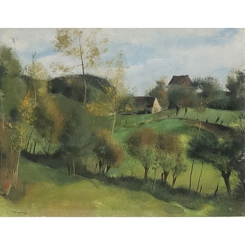 407A - FRANZ DEPOOTER,1898 - 1987, A BELGIAN OIL ON CANVAS
Landscape, country cottages with trees, signed l... 