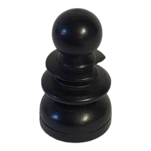 165 - A LATE VICTORIAN/EARLY EDWARDIAN EBONY AND BOXWOOD CHESS SET
In Old English pattern, retailed by Ben... 