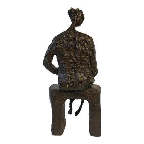 185 - AFTER HENRY MOORE, BRONZED METAL COMPOSITION GROUP, MOTHER AND CHILD ON A BENCH
Avante Garde design.... 