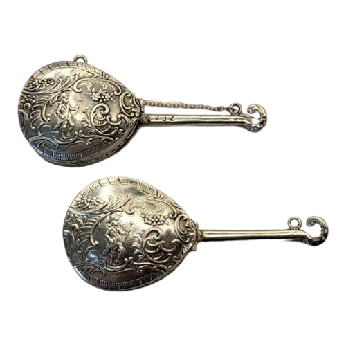 24 - TWO EARLY 20TH CENTURY SILVER NOVELTY MANDOLIN PILL BOXES
Having a hinged compartment to rear and em... 