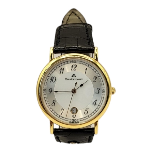 39 - MAURICE LACROIX, SWITZERLAND, A GOLD PLATED AND STAINLESS STEEL GENT’S WRISTWATCH
Silvered brush dia... 