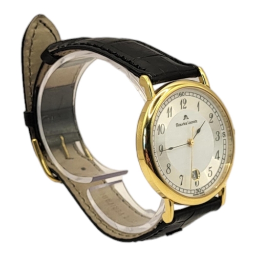 39 - MAURICE LACROIX, SWITZERLAND, A GOLD PLATED AND STAINLESS STEEL GENT’S WRISTWATCH
Silvered brush dia... 