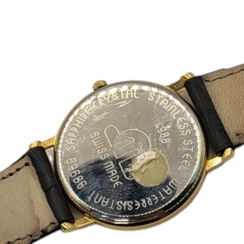 39 - MAURICE LACROIX, SWITZERLAND, A GOLD PLATED AND STAINLESS STEEL GENT’S WRISTWATCH
Silvered brush dia... 