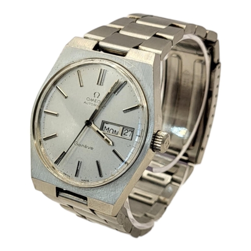 40 - OMEGA, A VINTAGE STAINLESS STEEL GENT’S AUTOMATIC WRISTWATCH
Silver tone dial with day date calendar... 