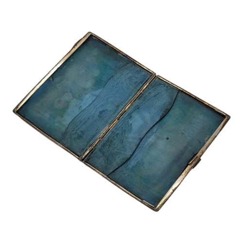 5 - A VICTORIAN SILVER RECTANGULAR CARD CASE
With engraved scrolled decoration and fitted silk interior,... 