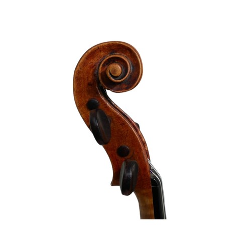 398 - AN EARLY/MID 19TH CENTURY FRENCH ? VIOLIN
Unlabelled, model Guarneri, colour orange.
(length of back... 